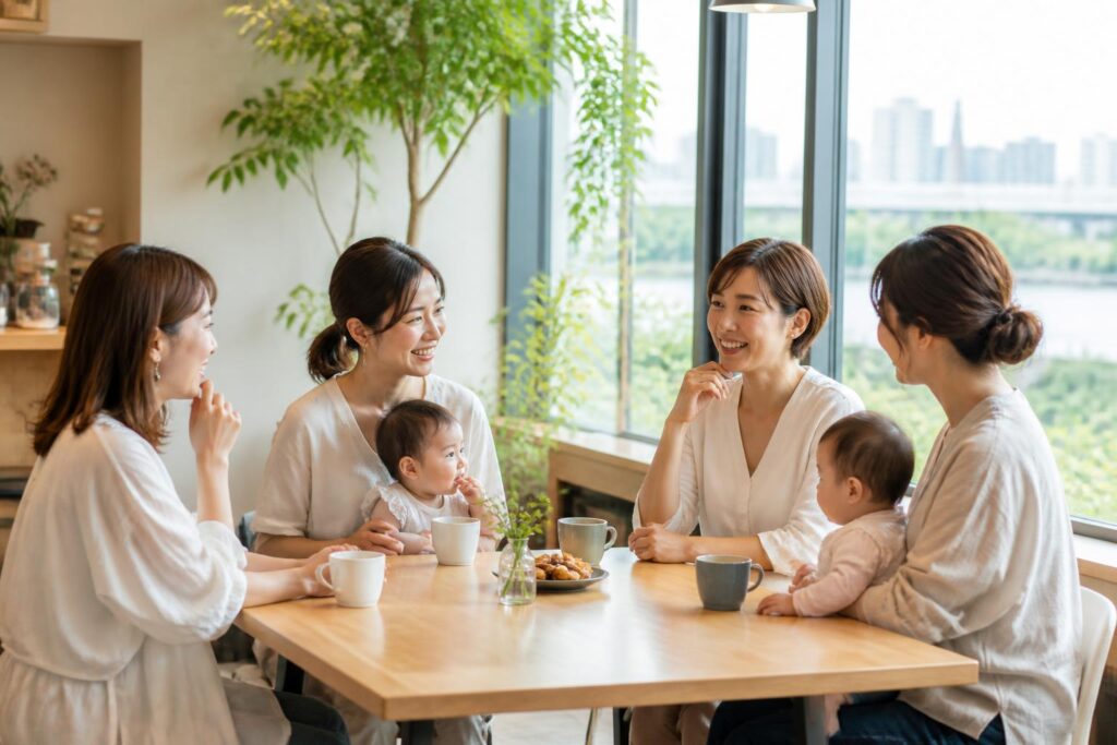 福岡でママが集まるカフェ会はどこで開催されるの？